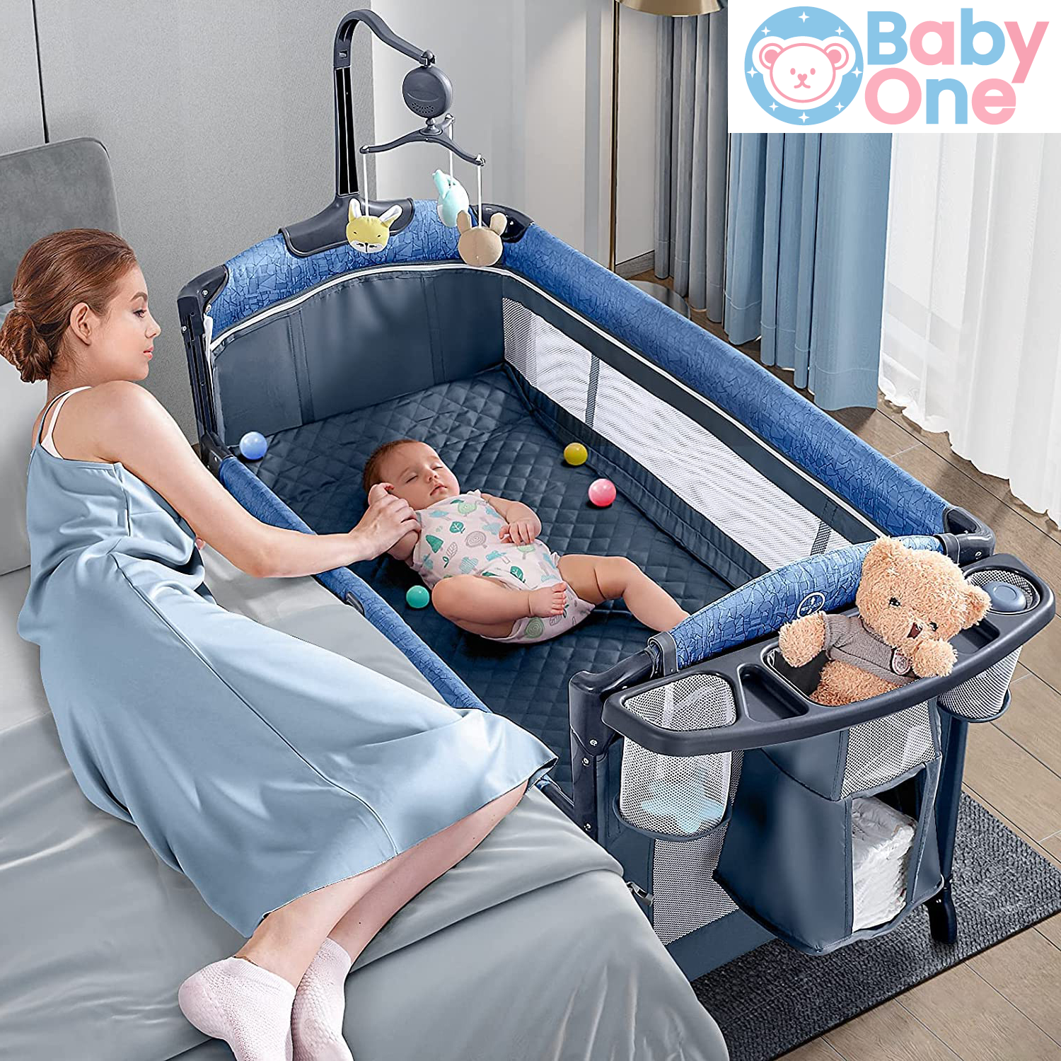 Cuna para Bebé Baby-One Azul 5 en 1 – Baby One